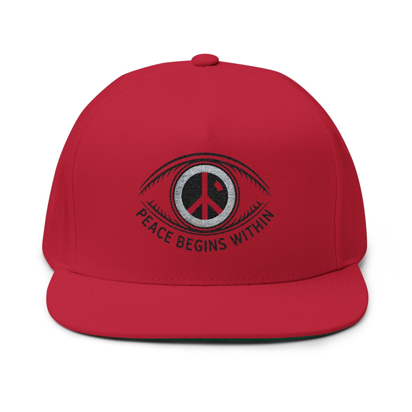 Embroidered Snapback Cap ‘Peace Begins Within’
